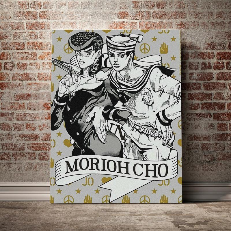 Изображение товара: Аниме jojo morioh cho Josuke, живопись на холсте, Декор, настенные картины, для спальни, кабинета, украшение для гостиной, печатные плакаты