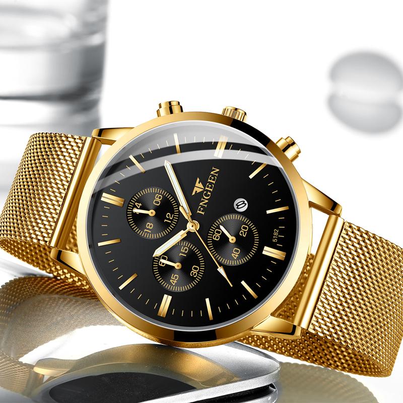 Изображение товара: Relogios Masculino Brand Luxury Men's Watch Stainless Steel Mesh Watch Men Casual Quartz Watches Male Date Luminous Chronograph