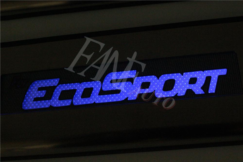 Изображение товара: Светодиодная Накладка на порог из нержавеющей стали, защитная накладка для Ford Ecosport 2013-2020