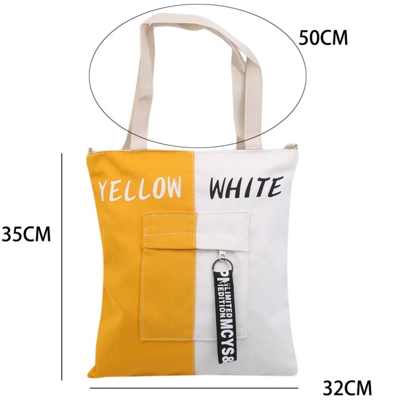 Изображение товара: 2020 новая брендовая сумка для покупок, повседневная сумка на плечо, Женская винтажная хлопковая Холщовая Сумка, большая тканевая сумка для покупок, пляжная сумка