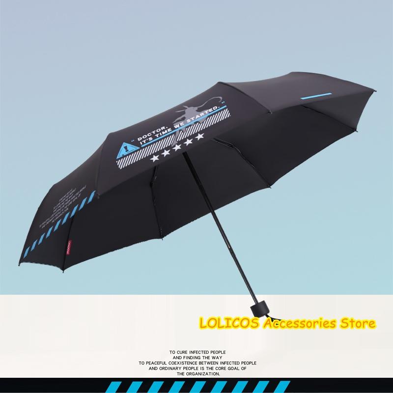 Изображение товара: Аниме Arknights тема портативный складной зонт для мужчин и женщин анти-УФ Зонт для путешествий Rian Sunny Umbrella модные фанаты студенческий Косплей