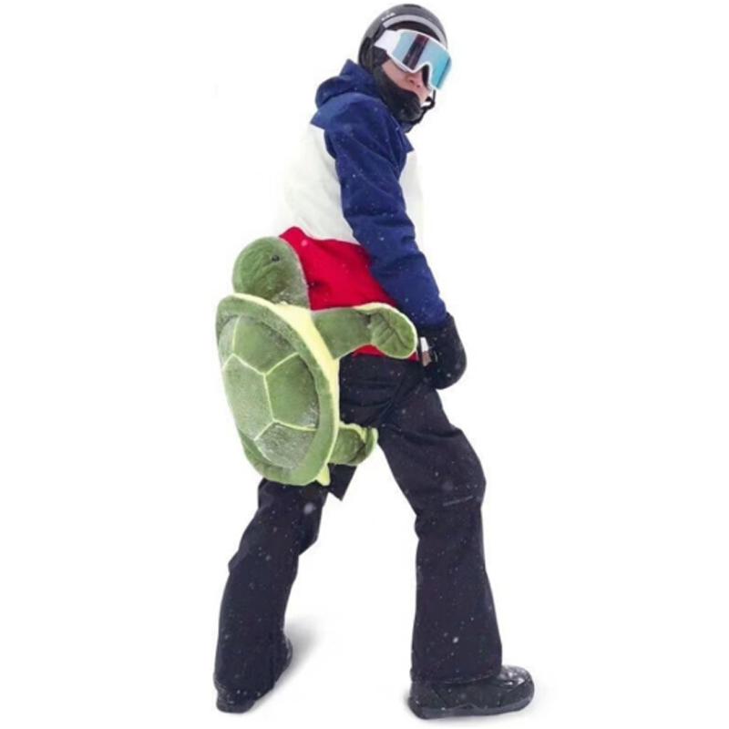 Изображение товара: Зимнее Защитное снаряжение для катания на коньках маленькая черепаха для катания на лыжах для взрослых, прокладки для лыжных подгузников и наколенники, анти-осеннее оборудование в форме животных