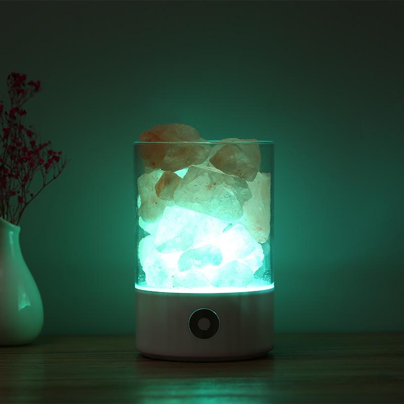 Изображение товара: Современная креативная соляная лампа, украшение для студенческого стола, спальни, комнатный светодиодный ночник с питанием от USB и переменным цветом для сна