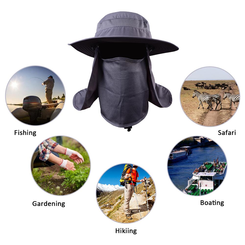 Изображение товара: Мужская рыболовная кепка, шляпа от солнца, водонепроницаемая летняя кепка для защиты от УФ лучей, дышащая уличная охотничья шляпа, рыболовные аксессуары для мужчин