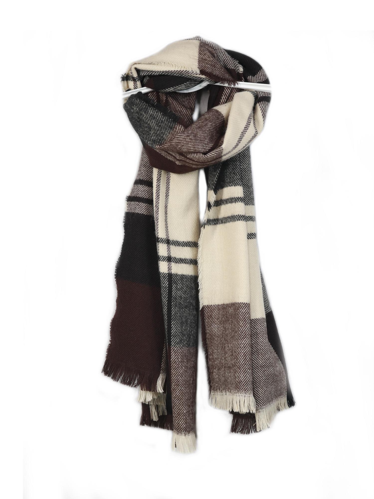 Изображение товара: Женский шарф новая модная шаль на осень и зиму женский теплый длинный утолщенный шарф с бахромой