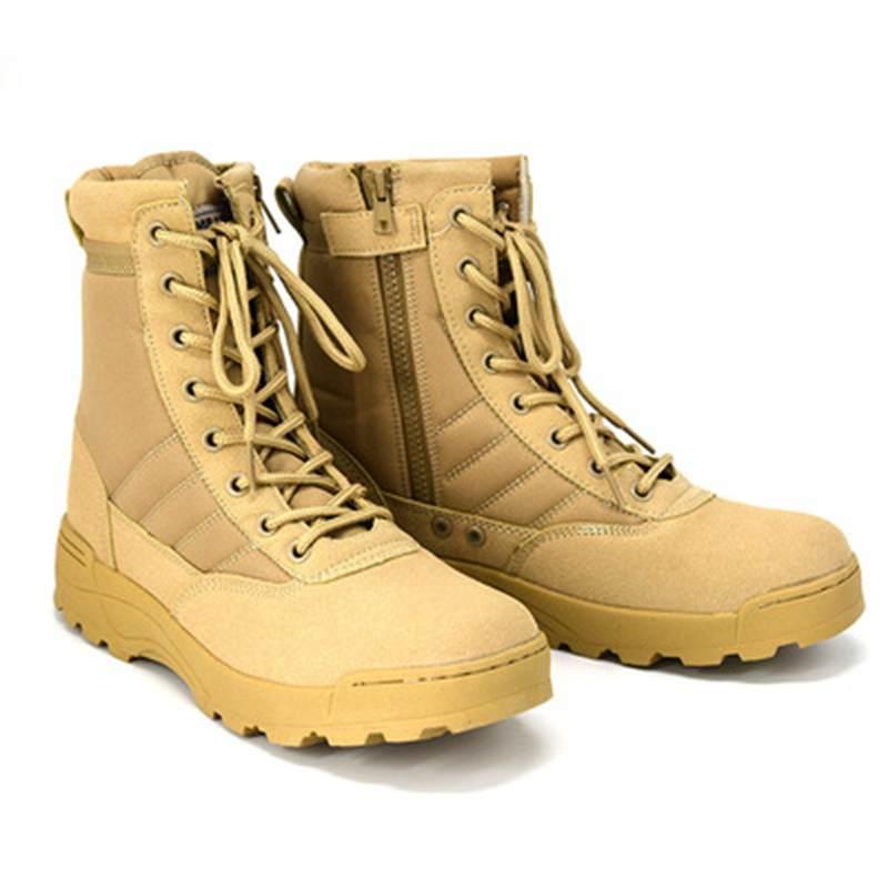 Изображение товара: Мужские тактические ботинки, армейские ботинки, Мужская Военная пустынная Водонепроницаемая Рабочая защитная обувь, спортивная обувь для скалолазания, мужские уличные ботинки до щиколотки