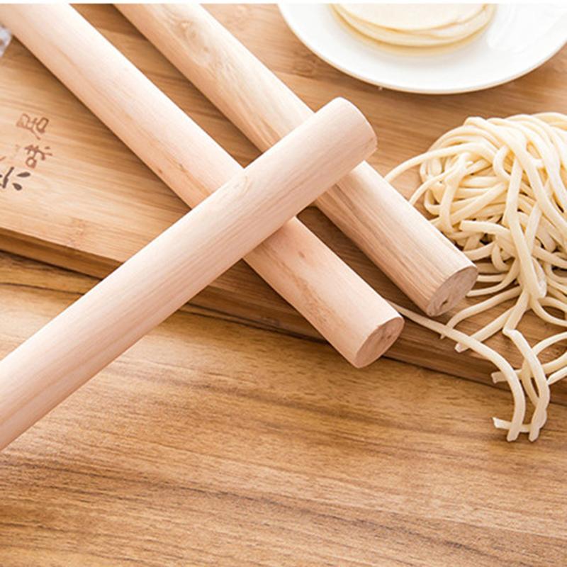 Изображение товара: Кухонная Скалка из массива дерева, антипригарная деревянная палочка для отжима, инструменты для выпечки, Скалка, Скалка, палочка для теста
