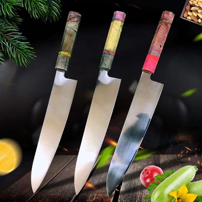 Изображение товара: Нож шеф-повара yeelong VG10, острые японские кухонные ножи, профессиональный 9-дюймовый нож из нержавеющей стали для рыбы и мяса, деревянная ручка