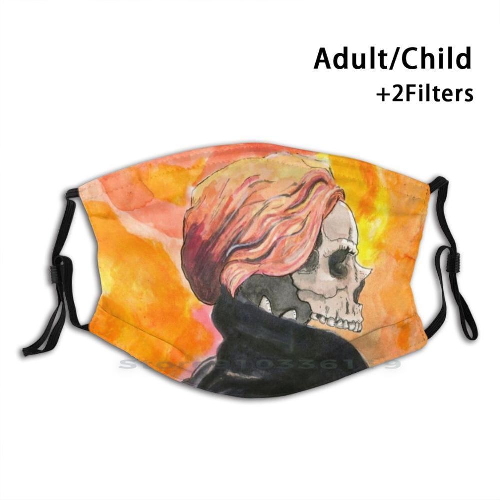 Изображение товара: Многоразовая маска для рта David Lowie с фильтром Pm2.5, детская Акварельная маска David Bowie с низким уровнем музыки, Starman Ziggy