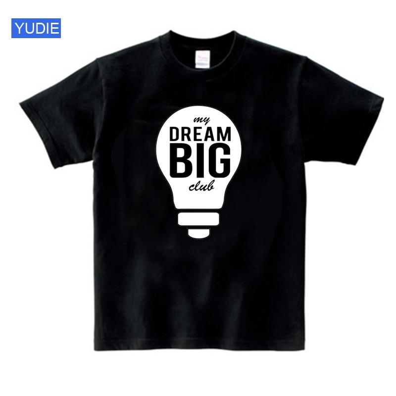 Изображение товара: Футболка для мальчиков, детская большая футболка мечты, Повседневная забавная одежда с надписью для мальчиков 2020, летняя одежда, детский топ, модные Мультяшные футболки 6T