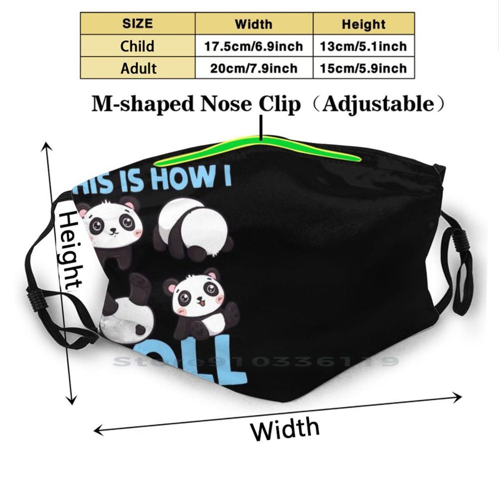 Изображение товара: Это как я переворачиваю маску с изображением панды кавайного маленького медведя многоразовая маска Pm2.5 фильтр маска для лица для детей вот как я переворачиваю панду аниме