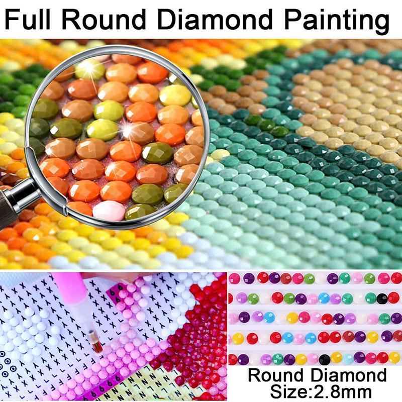 Изображение товара: 5D DIY Diamond Painting Leopard Full Round Drill Animal Diamond Embroidery Cross Stitch Rhinestone Mosaic Home Decor Wall Art