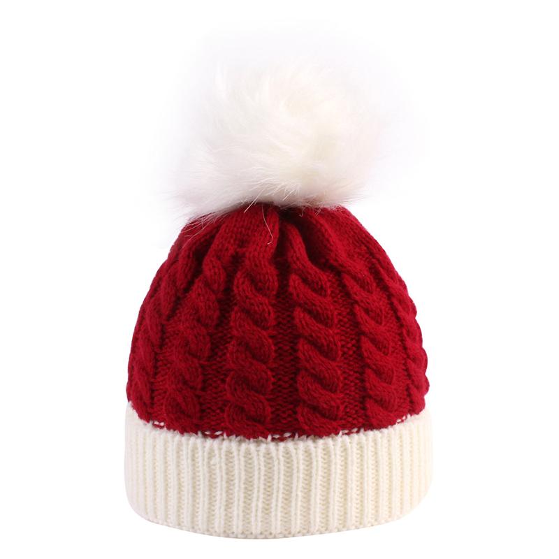 Изображение товара: 2021 повседневная детская зимняя шапка вязаная Рождественская Детская шапка теплая шерстяная шапка модная шапка зимние аксессуары тюрбан для детей