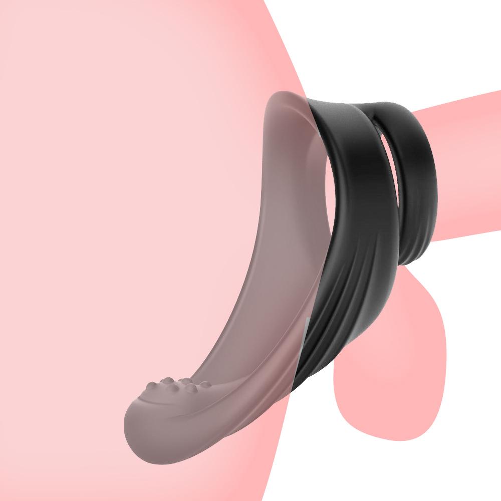 Изображение товара: Кольцо для пениса 10 скоростей вибрирующее кольцо на пенис для мошонки Задержка эякуляции для пениса тренажер для яичек массаж для взрослых Продукты