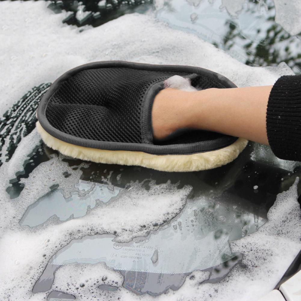 Изображение товара: Искусственная шерсть для мытья автомобиля перчатки варежки щетка для полировки воском инструмент