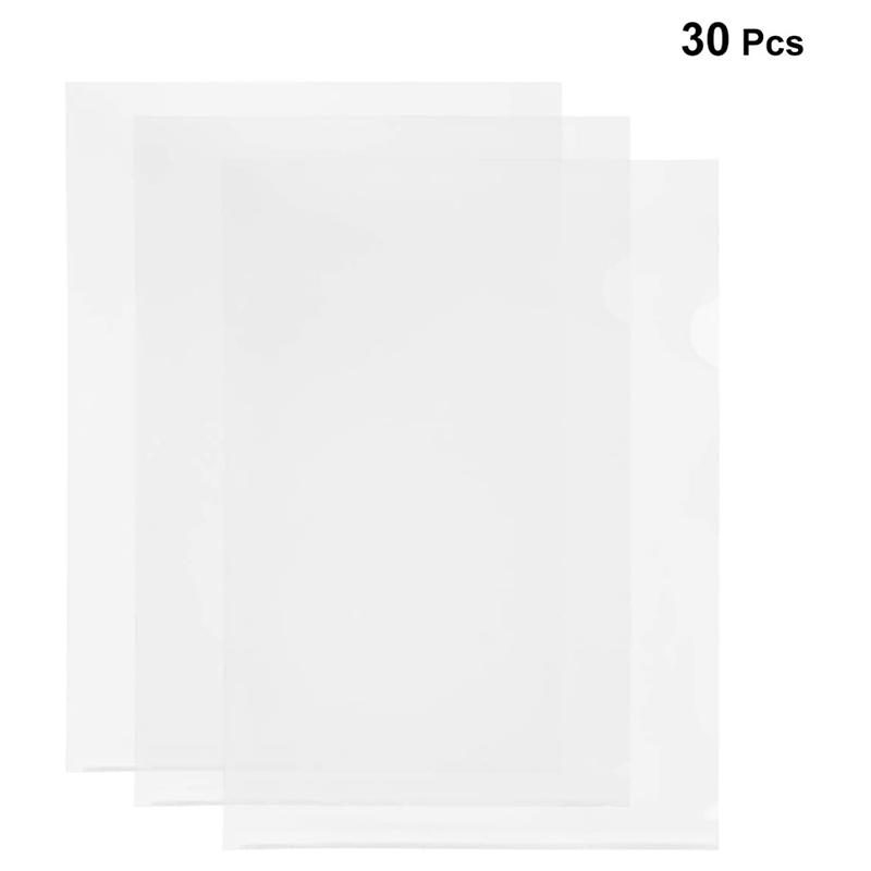 Изображение товара: 30 шт. А4 прозрачная папка для файлов прозрачная проектная сумка l-образная пластиковая папка для расширения бумажный зажим рукав