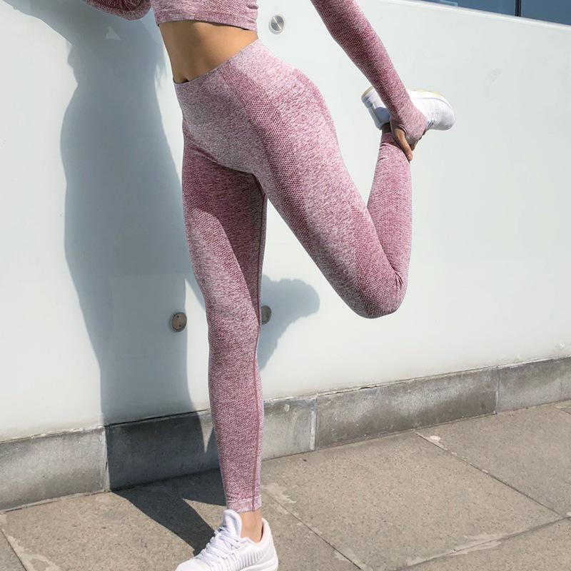 Изображение товара: Гимнастические Бесшовные Леггинсы для йоги с высокой талией, колготки для женщин, для тренировок, в горошек, дышащая одежда для фитнеса, женские супер эластичные тренировочные штаны