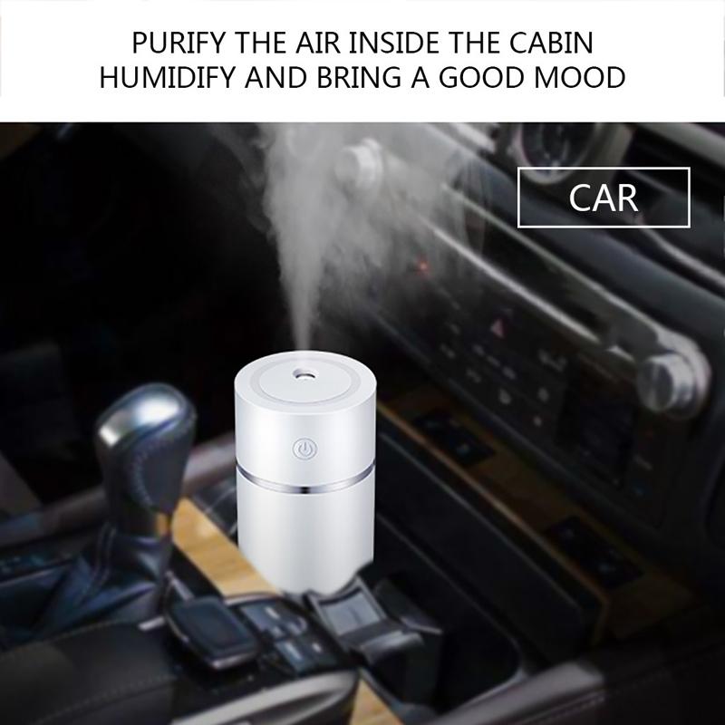 Изображение товара: Ароматический диффузор эфирного масла, мини ультразвуковой DZ01 увлажнитель, очиститель воздуха светодиодный светильник, освежитель воздуха для автомобиля с USB, генератор тумана
