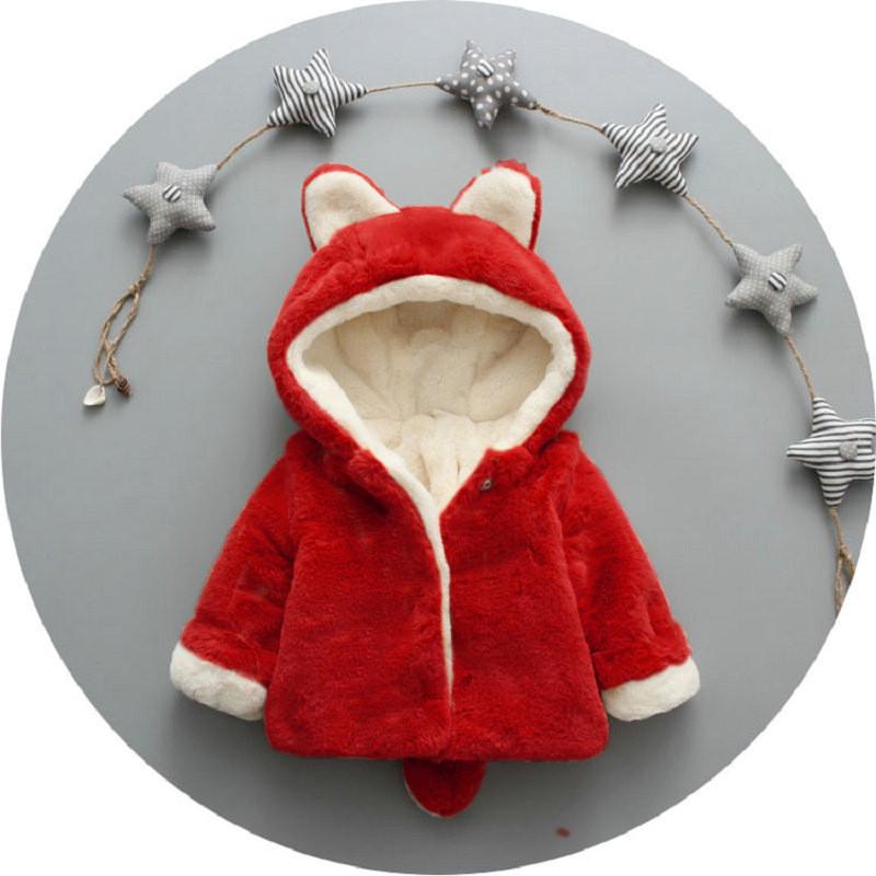 Изображение товара: Пальто для маленьких девочек; Зимняя куртка для маленьких девочек; Флисовое теплое пальто для девочек; Модная детская верхняя одежда; Рождественская Детская одежда; 2020