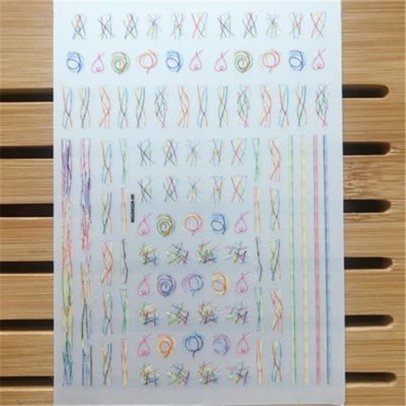 Изображение товара: Стильные японские не оставляющие следов наклейки для ногтей в новом стиле «сделай сам», красочные полоски для линий, наклейки для ногтей на пальцы, дизайн маникюра, подарки для женщин и девушек