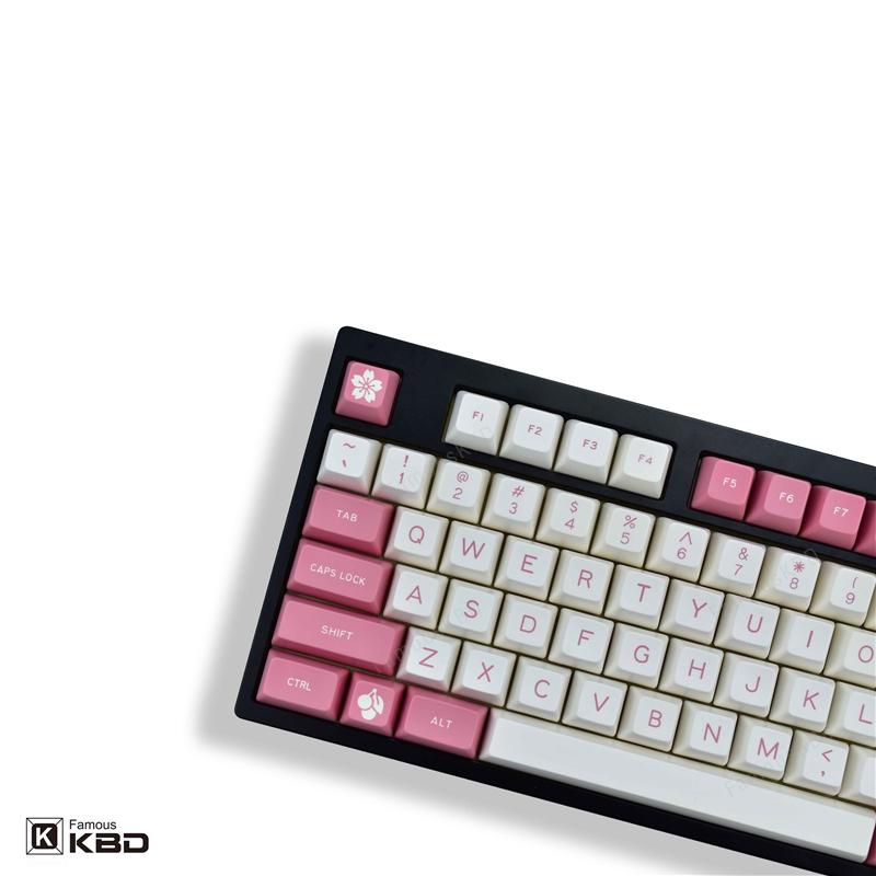 Изображение товара: Колпачок для клавиатуры Maxkey SA, розовый, белый цвет, два цвета, процесс литья под давлением, материал ABS подходит для большинства механических клавиатур