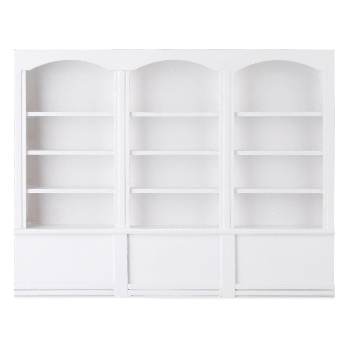 Изображение товара: 1 шт. 22,9x2,7x17,7 см миниатюрная мебель деревянный белый шкаф книжный шкаф для 1/12 аксессуары для кукольного домика