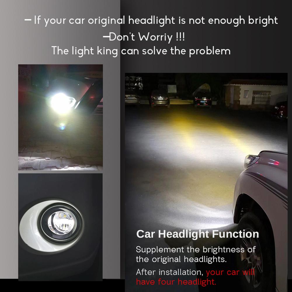 Изображение товара: Автомобильная светодиодная лампа H11 4 в 1, противотумансветильник фара дальнего света, ДХО, Интеллектуальный переключатель, 5000лм, 12 В, для Toyota IQ 2009, 2010, 2011, 2012, 2013