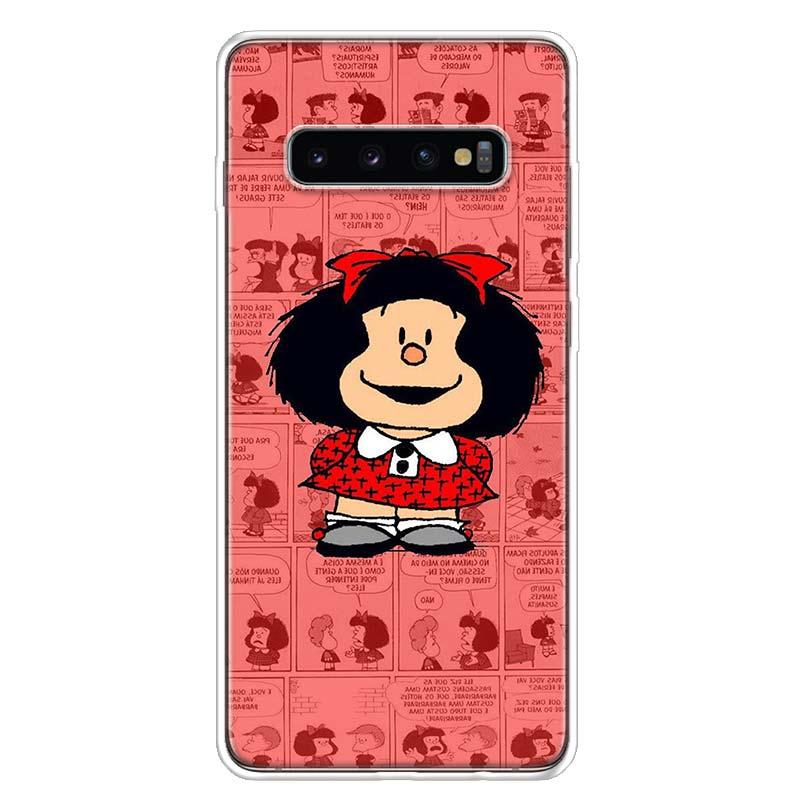 Изображение товара: Мультяшный чехол Mafalda, чехол для телефона Samsung Galaxy S10 Plus S20 FE S21 S22 Ultra S10E S9 S8 + S7 Edge J4, корпус, оболочка