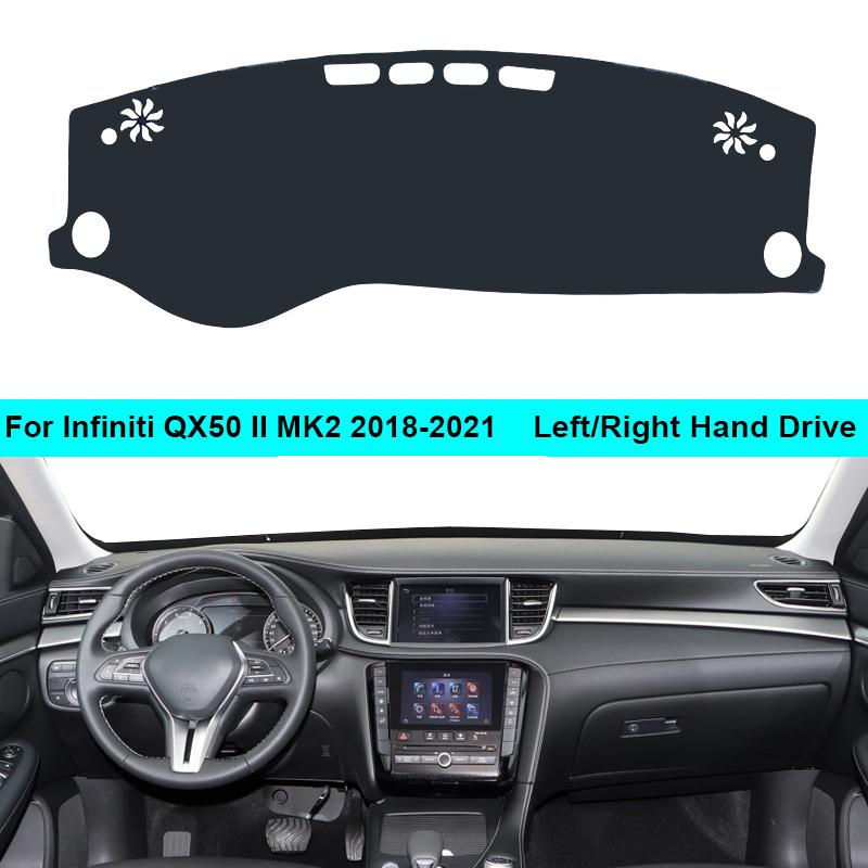 Изображение товара: Двухслойный чехол для приборной панели автомобиля Infiniti QX50 II MK2 2018 - 2021 LHD RHD, накидка, ковер, теневой коврик, коврик для приборной панели, Солнцезащитный коврик