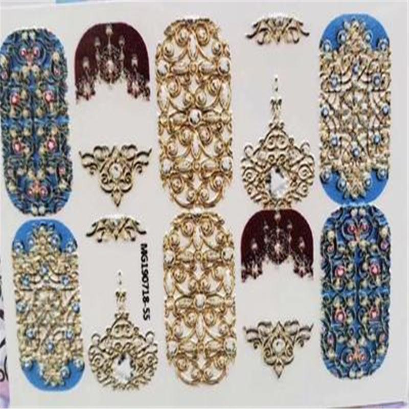 Изображение товара: DIY кубические 6 D гравированные бесследные наклейки для ногтей Высокое качество Акриловые водные горки наклейки для ногтей
