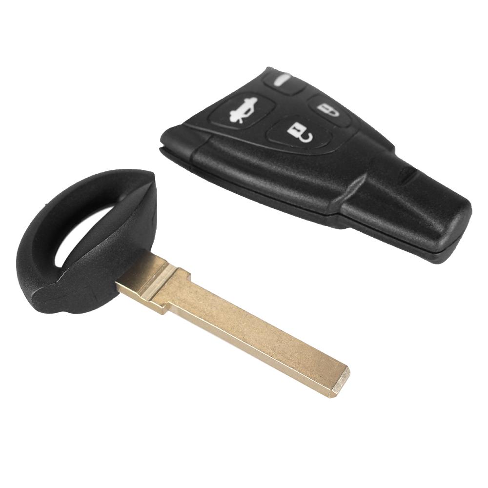 Изображение товара: Чехол KEYYOU для автомобильного стайлинга, чехол для смарт-ключа для SAAB 93 95 9-3 9-5 WF, мягкая резиновая Кнопка без ключа, 4 кнопки, чехол для дистанционного ключа