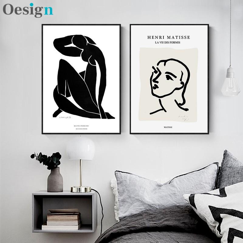 Изображение товара: Винтажная абстрактная фигурка Матисса, Минималистичная Европейская Картина на холсте, постеры, принты, настенные картины, гостиная, домашний декор