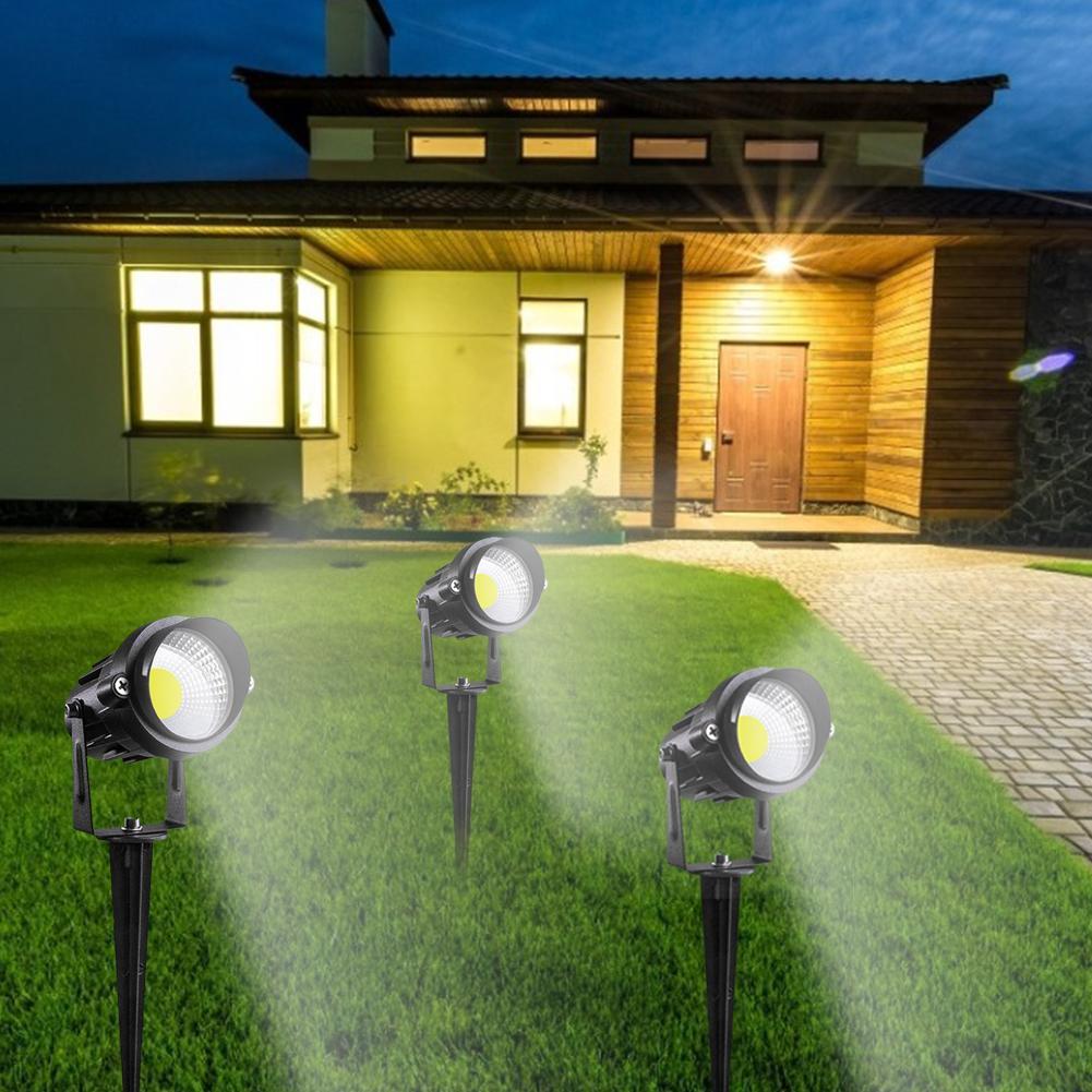 Изображение товара: Светодиодный ландшафтный светильник, водонепроницаемый прочный Точечный светильник низкого напряжения, уличная лампа для подъездной дорожки, сада, лужайки, точечные лампы