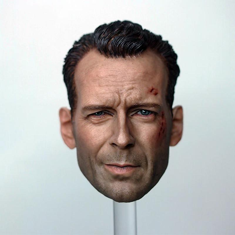 Изображение товара: Модель головы, поврежденной в масштабе 1/6, хард-Джон макклан, Брюс Виллис, подходит для тела 12 дюймов, поврежденного лица, с моделью крови