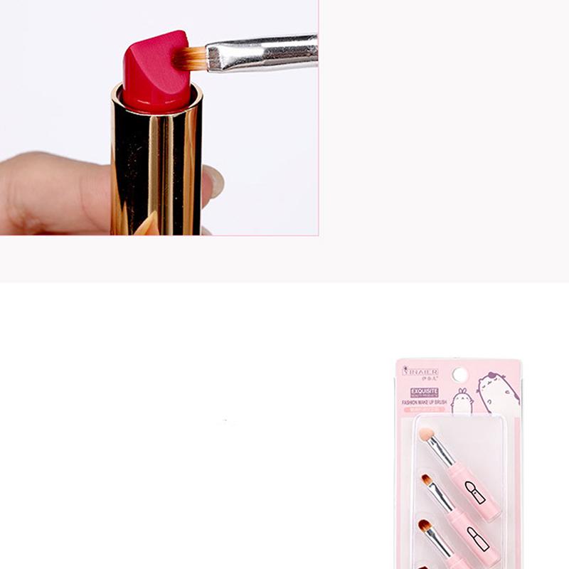 Изображение товара: Кисть для макияжа розовый набор из четырех частей Мини Размер кисти для макияжа с портативной кистью для макияжа Набор
