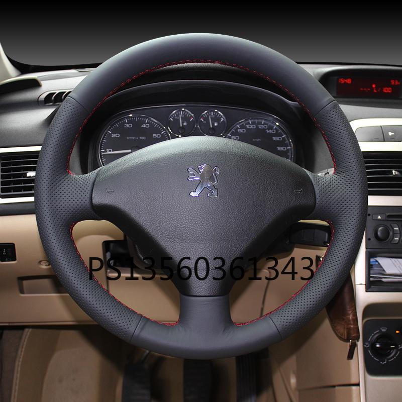 Изображение товара: Подходит для Peugeot 408 508 5008 4008 308 307 кварцевый экзальт 207 206 3008 прошитый вручную кожаный чехол на руль