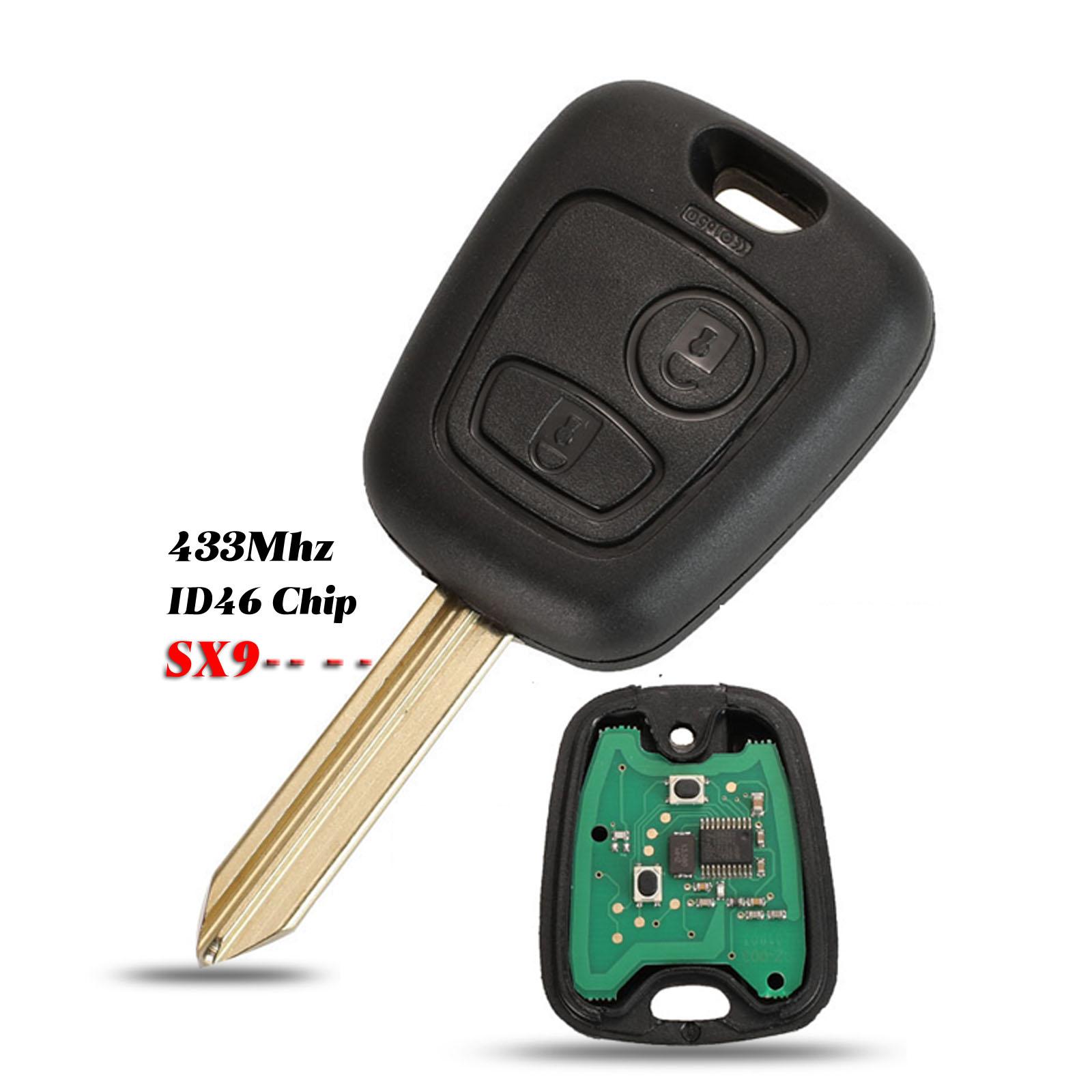 Изображение товара: Автомобильный пульт дистанционного управления jingyuqin 10x, «сделай сам» для Citroen, 2 кнопки, полный ключ