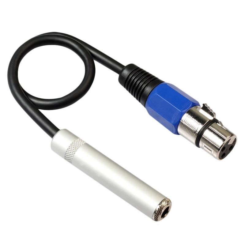 Изображение товара: Контактный разъем 6,35 мм 1/4 дюйма Trs к Xlr кабель «штекер-гнездо» 3-контактный гнездовой адаптер Xlr для стереомикрофона кабель o шнур