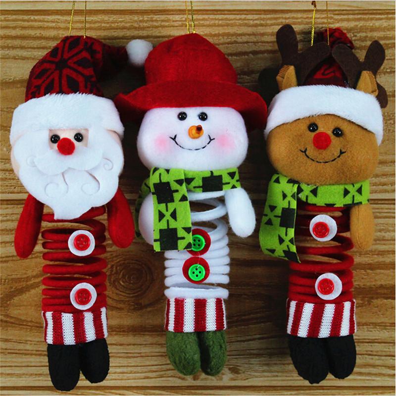 Изображение товара: Рождественская Кукла Санта Клаус/Снеговик/Олень Милая плюшевая кукла для рождественской вечеринки аксессуары для дерева для детей лучший подарок