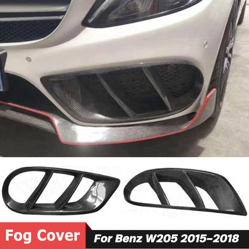 Изображение товара: Чехол противотуманной фары из углеродного волокна для Benz W205 Sport Car тюнинг 2015-2018, 2 шт.