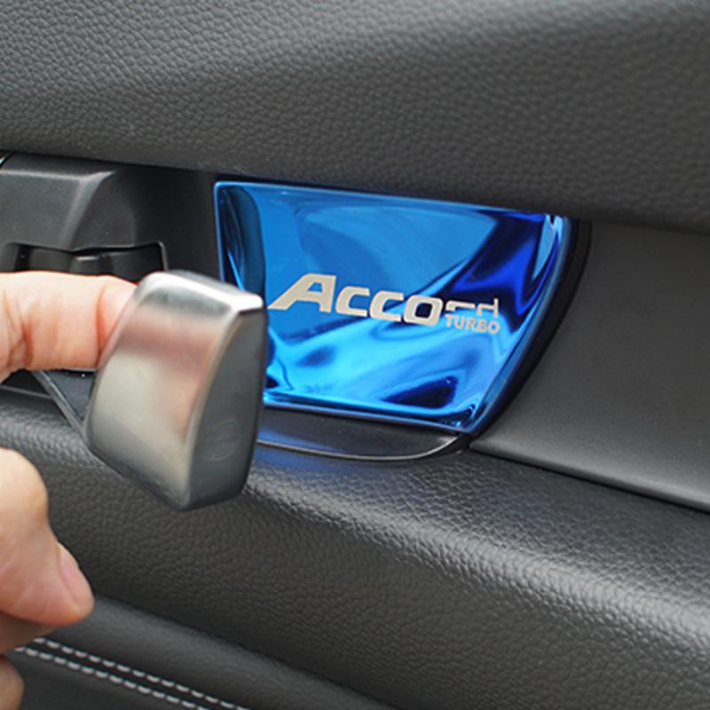 Изображение товара: Автомобильные аксессуары для Honda Accord 2018 2019 Автомобильная дверная чаша декорированная накладная внутренняя ручка Защитная крышка наклейка