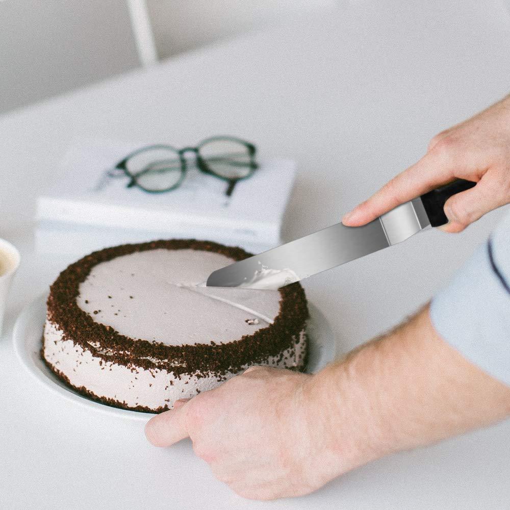 Изображение товара: 6-дюймовый угловой нож для глазировки, шпатель, для украшения тортов, для выпечки, матовые шпатели для масла, палитра из нержавеющей стали, для торта
