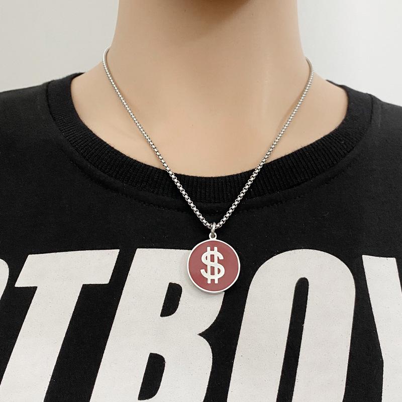 Изображение товара: Модное металлическое ожерелье из титановой стали в стиле хип-хоп, ожерелье с геометрической подвеской из нержавеющей стали, Лидер продаж