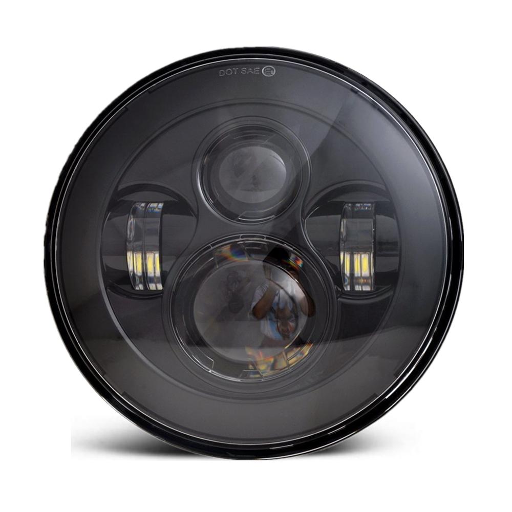 Изображение товара: Черный 40 Вт 7 дюймов круглые светодиодные фары с привет ближнего света фары для Аксессуары для мотоцикла и автомобиля хром