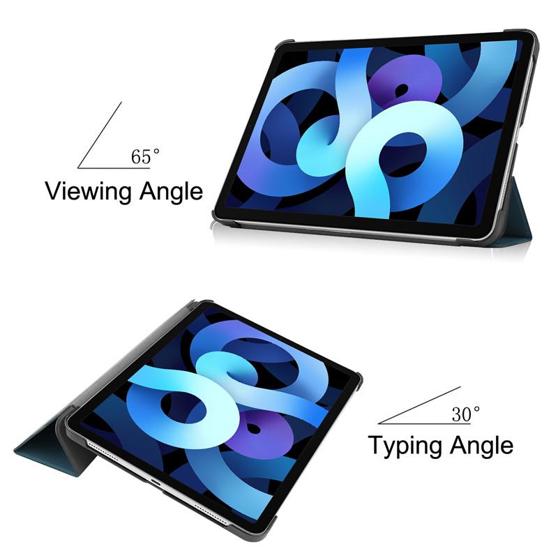 Изображение товара: Чехол для iPad 8-го поколения (2020), трехскладной ударопрочный смарт-чехол из искусственной кожи для планшета iPad 8 7-го поколения (2019), чехол 10,2 дюйма