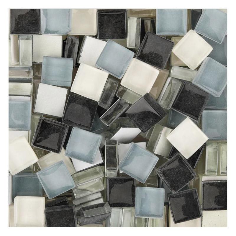 Изображение товара: 100 шт., квадратная стеклянная мозаичная плитка IBOWS для украшения пола и раковины