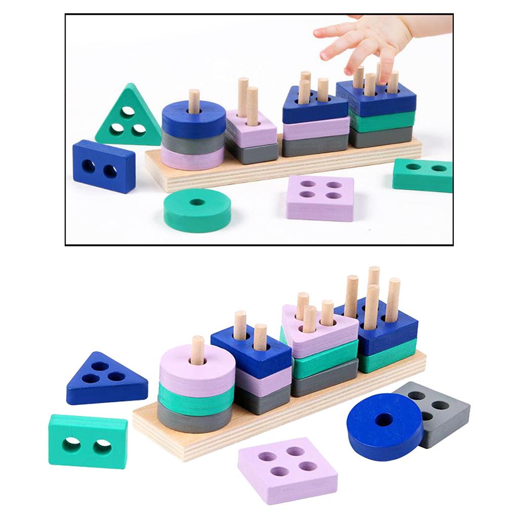 Изображение товара: Материалы по методике Монтессори, математическая геометрическая форма, когнитивные строительные игрушки для детей, детская игрушка-пазл, деревянная форма, сортировочные игрушки