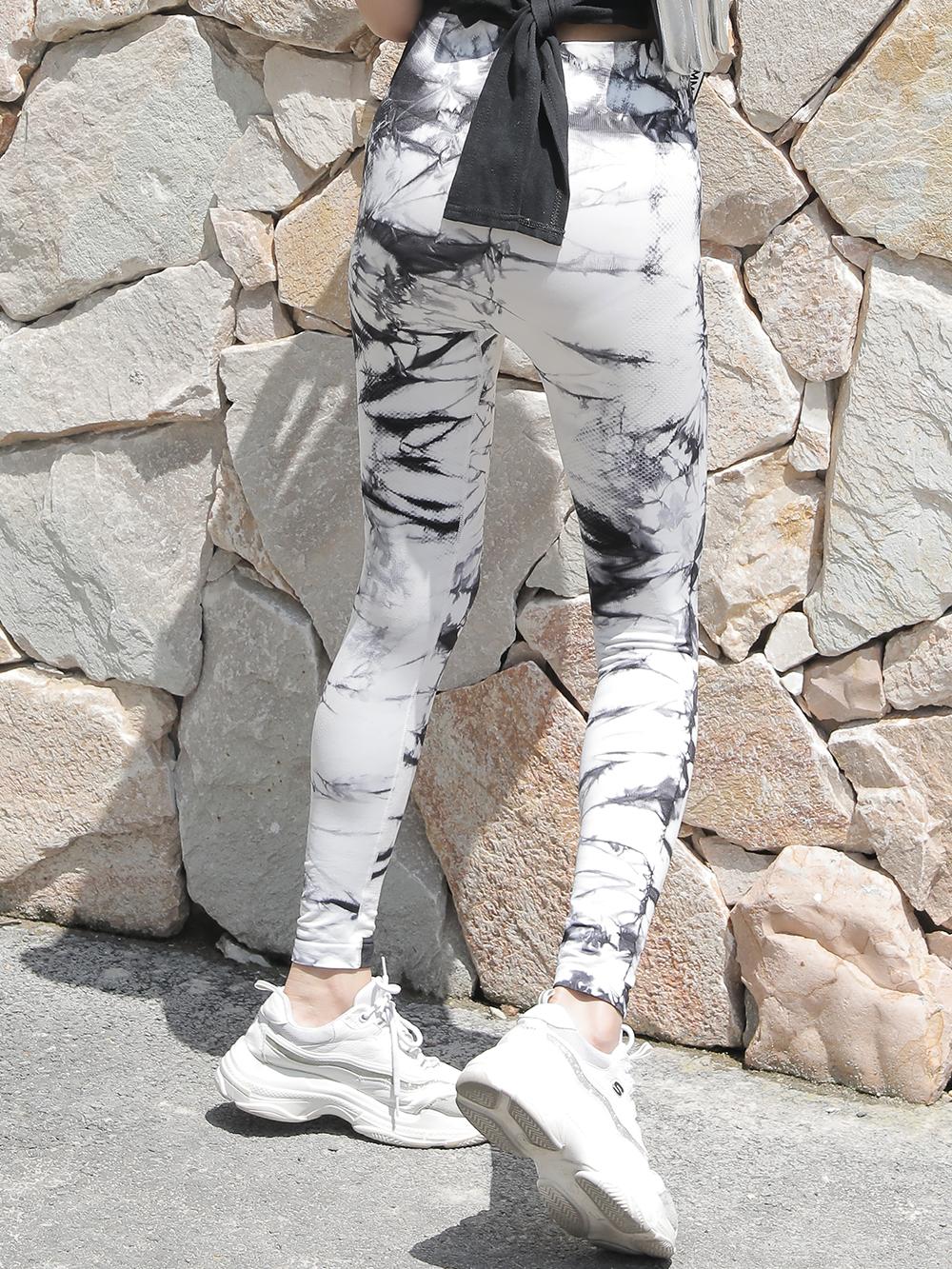 Изображение товара: Леггинсы женские бесшовные с завышенной талией, модные облегающие брюки-карандаш, пикантная одежда для спортзала, фитнеса, джинсов с краской