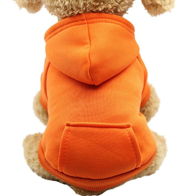 Изображение товара: Однотонная Толстовка для домашних животных с шапкой осенне-зимняя одежда для собак джемпер для зоомагазина толстовки для собак Свитшот товары для домашних животных
