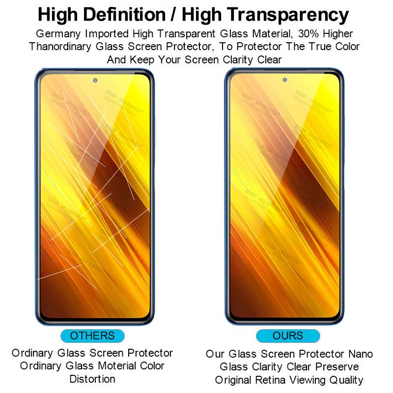 Изображение товара: 2 листа протектор экрана для Xiaomi Poco X3 NFC свет закаленное стекло на Xiomi Xaomi Pocophone x3 Pocox3 глобальная версия Glas
